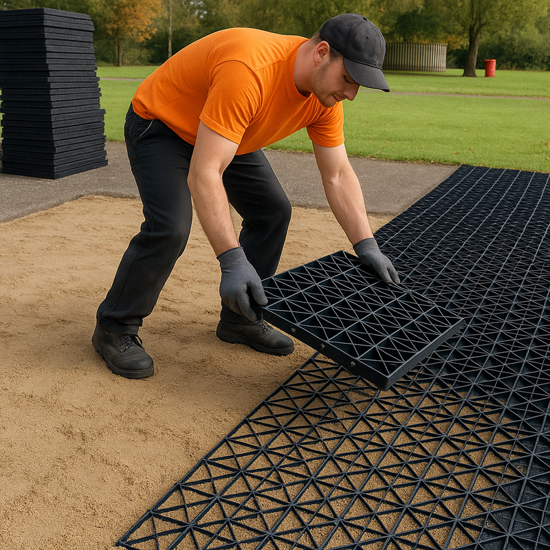 EarthPress Grass Grids – Heavy-Duty Driveway Reinforcement 30 Tonne Load Eco-Friendly Parking Solution