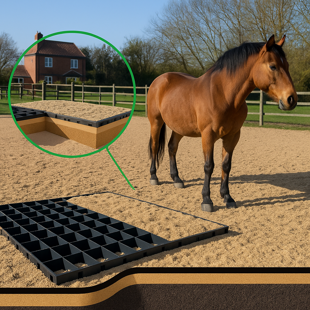 Grid Paws Heavy-Duty Equestrian Grids | Horse Paddock Mud Control | ShedBase