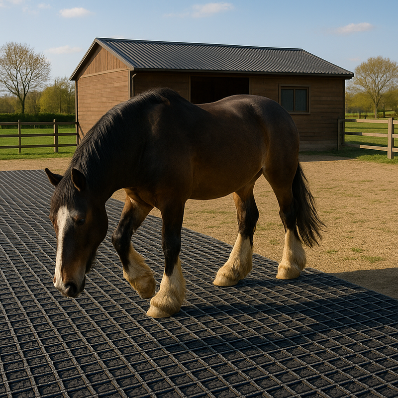 Heavy-Duty Mud Control Grids for Horses, Vehicles & Agriculture Strong, Eco-Friendly, Easy-Fit Design