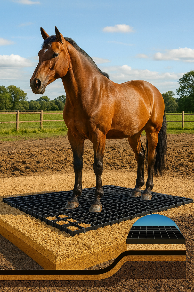 Heavy-Duty Ground Stabilisation Grids – Mud-Free Solution for Horses, Farms & Vehicles